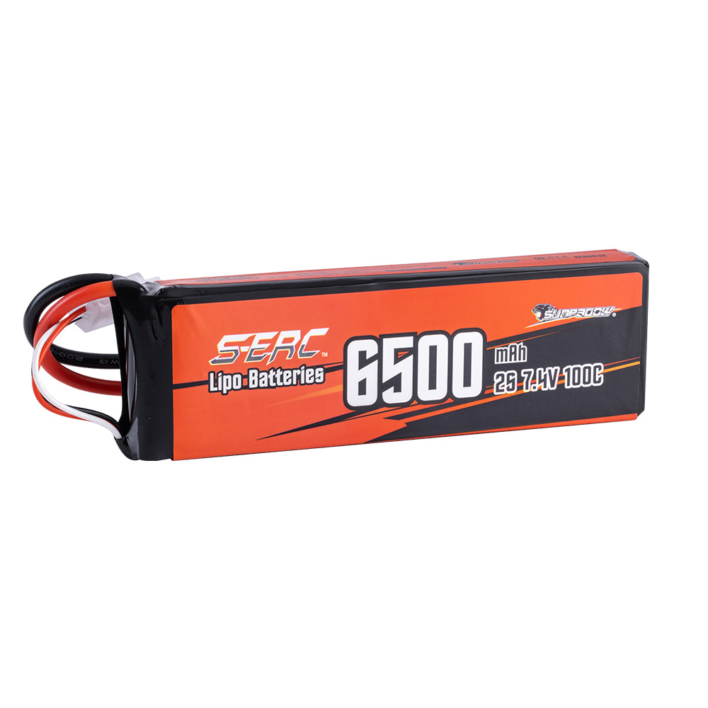 Sunpadow 2S Lipo-Akku 6500mAh 7,4V 100C mit TRX-Stecker