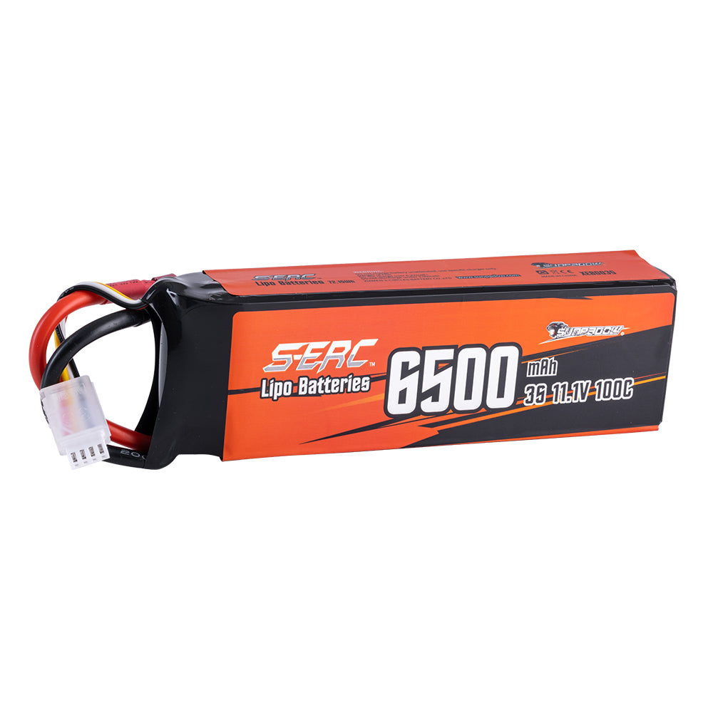 Sunpadow 3S 6500mAh 11,1V LiPo-Akku 100C mit T-Stecker