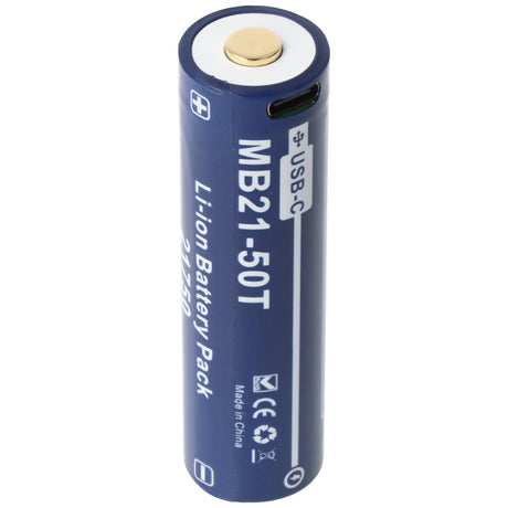 AccuCell 21700 Li-ion Akku 5000mAh, 21750, USB-C, max. Entladestrom 25A, 76,8 x 21,2mm