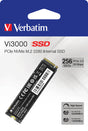 Verbatim SSD 256GB, PCIe 3.0, M.2 2280, NVMe, Vi3000 (R) 3300MB/s, (W)
