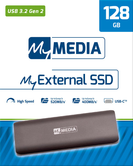 Mymedia SSD 1TB, USB 3.1, Typ A-C, Mini (R) 520MB/s, (W) 500MB/s, Retail-Blister