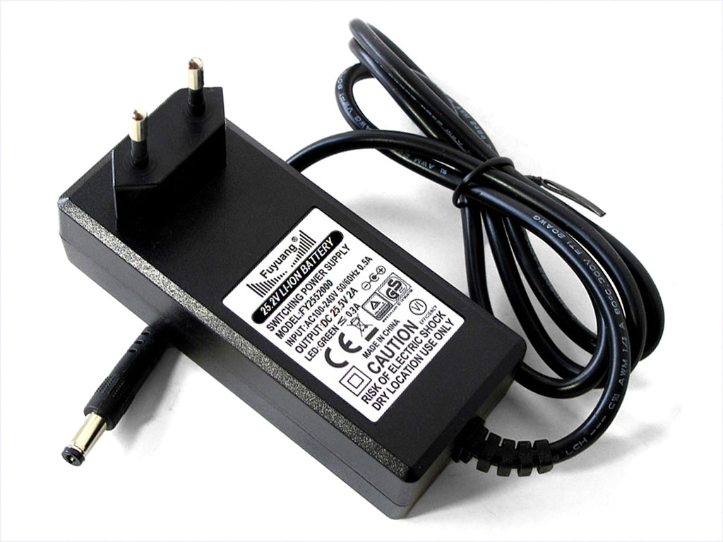 Fuyuang 21,6V - 22,2V (25,5V) Li-Ion-Ladegerät 6S + DC-Plug (5,5mm-2,1mm)