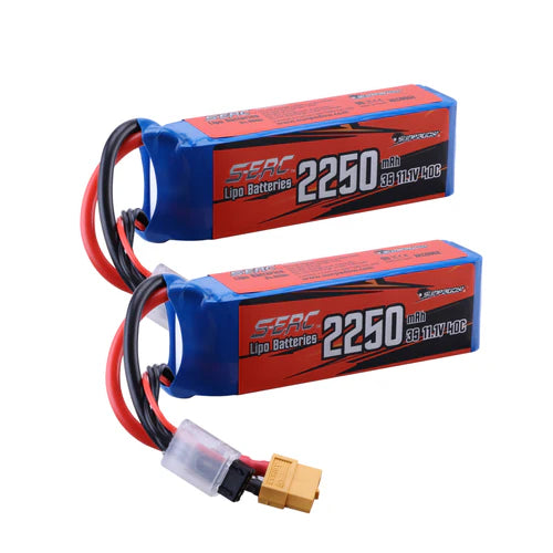 Sunpadow 3S Lipo Akku 11,1V 40C 2250mAh mit XT60 Stecker (2 St.)
