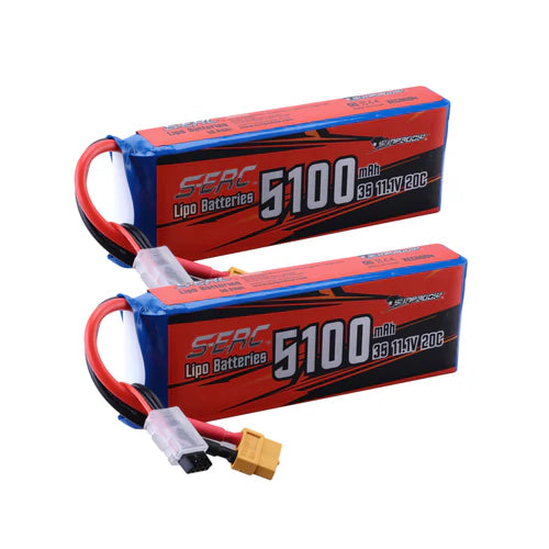 Sunpadow 3S 11,1V RC Lipo Akku 20C 5100mAh mit XT60 Stecker (2 Stück)