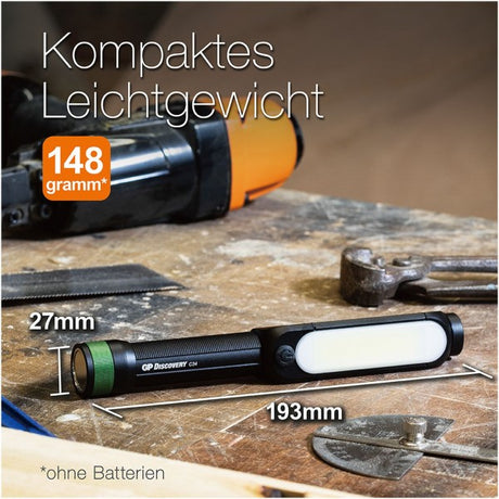 GP Batteries Taschenlampe C34 mi hellen 550 Lumen inklusive 3x AA Mignon 1,5V Batterie