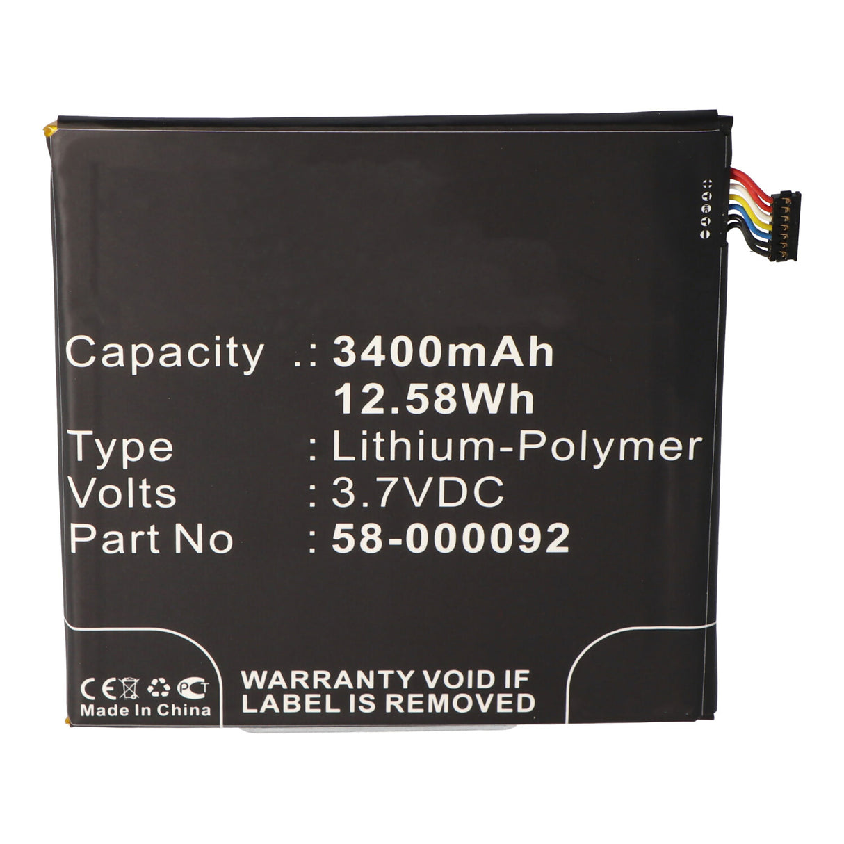AccuCell Akku passend für Amazon Kindle Fire HD 6, ST06, 26S1006, 58-000092 3,7 Volt 3400mAh