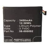 AccuCell Akku passend für Amazon Kindle Fire HD 6, ST06, 26S1006, 58-000092 3,7 Volt 3400mAh