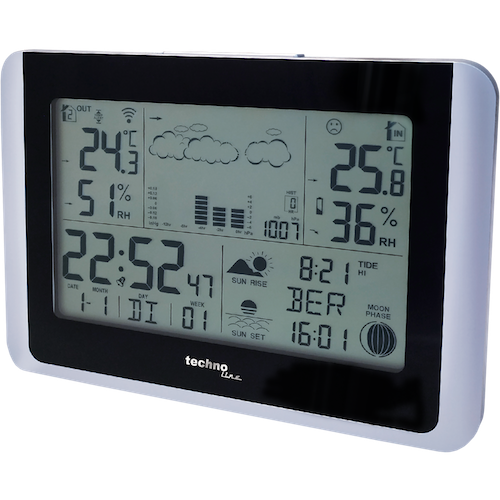 Technoline WS 6767 - kabellose Wetterstation mit bis zu 3 Außensender