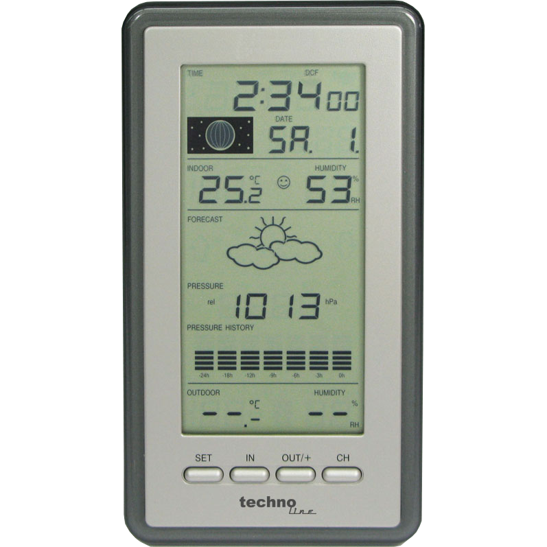 Technoline WS 9040-IT - Klassische Wetterstation mit Mondphasenanzeige