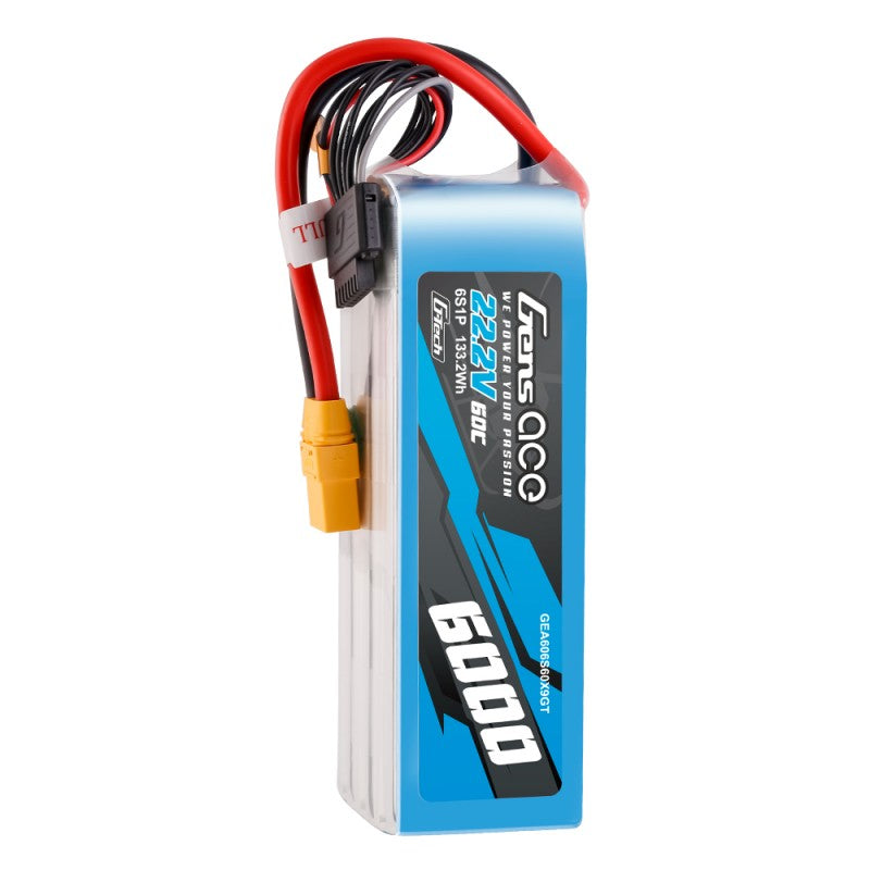 Gens Ace G-Tech 6S 6000mAh 22,2V 60C 6S1P XT90 LIPO-Akkupack