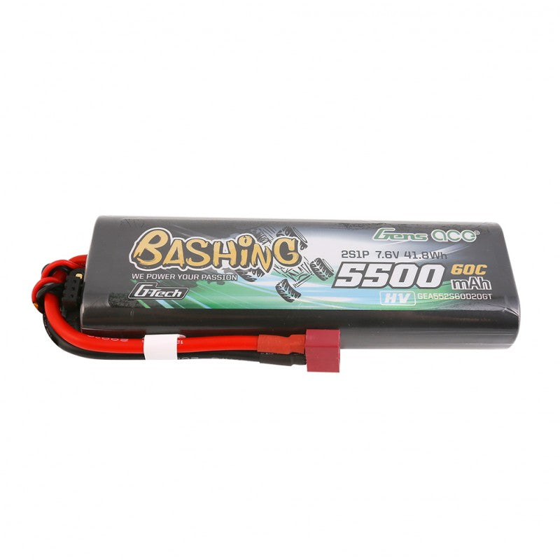 GensAce G-Tech 2S 5500mAh 7,6 V 60C HV Hardcase T-Stecker