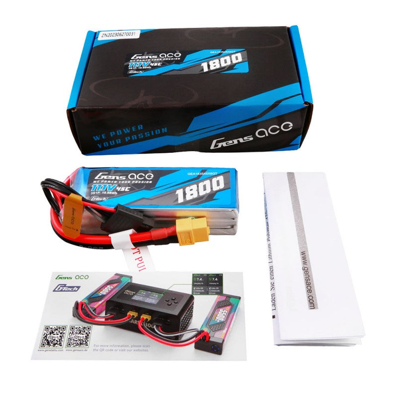 Gens Ace G-Tech 3S 1800mAh 11,1V 45C 3S1P XT60