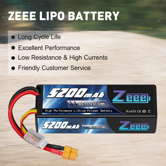 Zeee 3S 5200mAh 11,1V 80C XT60 Hardcase (2 Stück)