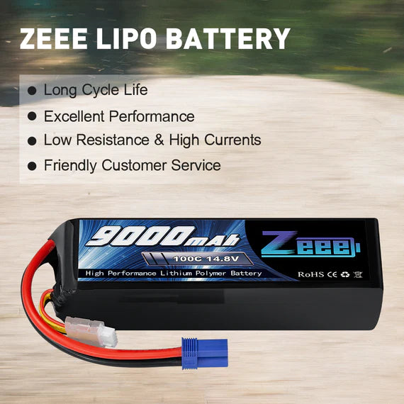 Zeee 4S 9000mAh 14,8V 100C EC5 Softcase (2 Stück)