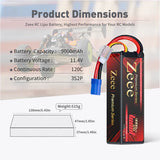 Zeee Premium Series 3S 9000mAh, 11,4V 120C Hardcase EC5 HV (2 Stück)