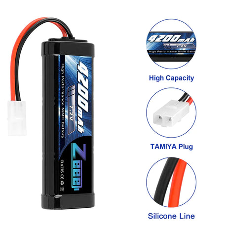 Zeee 7,2 V 4200mAh NiMH-Akku Tamiya (2 Stück)