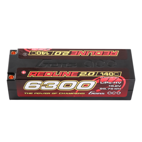 Gens Ace Redline 2.0 Serie 4S 6300mAh 15,2V 140C Hardcase HV Lipo Akku