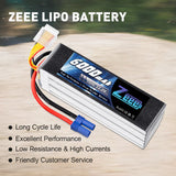 Zeee 6S 6000mAh 22,2V 100C Lipo Akku EC5 (2 Stück)