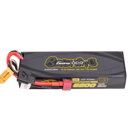 Gens Ace Bashing 2S LiPo Akku 6200mAh 7,4V 100C Hardcase LiPo-Akku mit Deans-Stecker