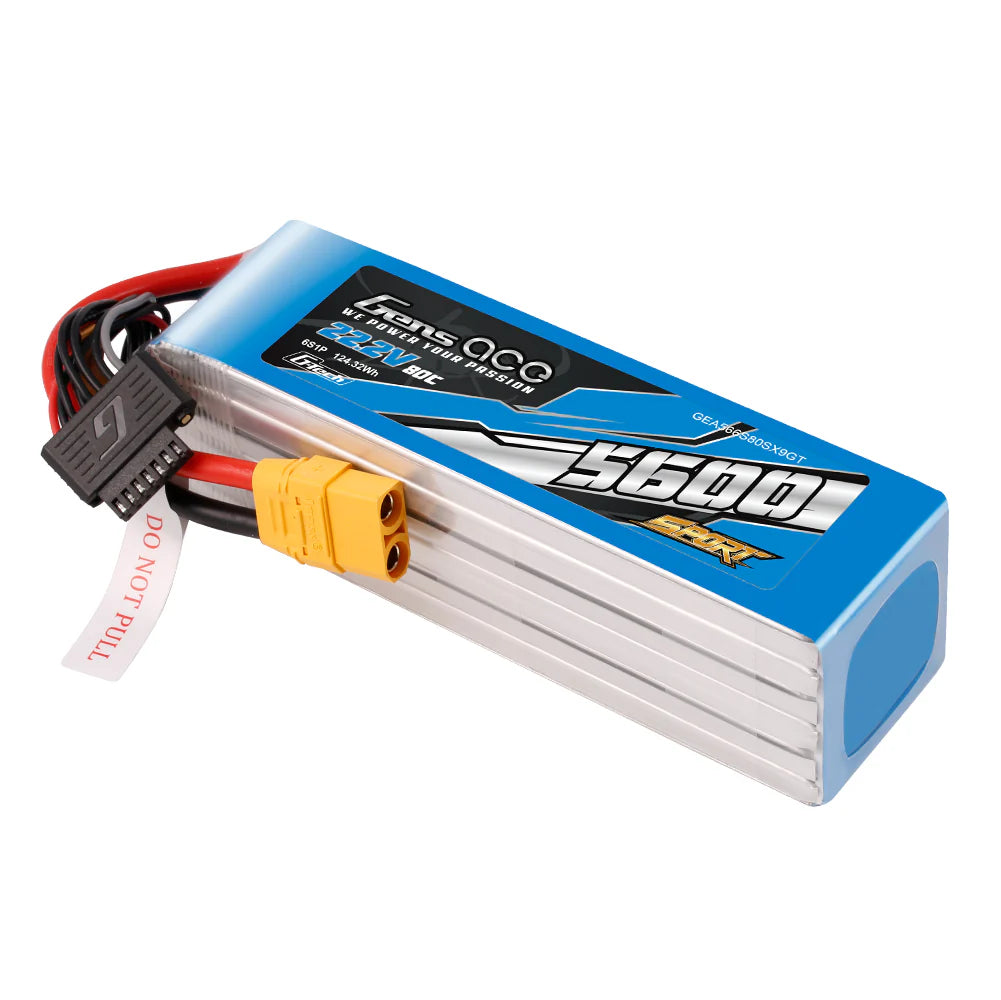 Gens Ace Sport G-Tech 6S 5600mAh 22,2V 80C 6S1P Lipo-Akku mit XT90-Stecker