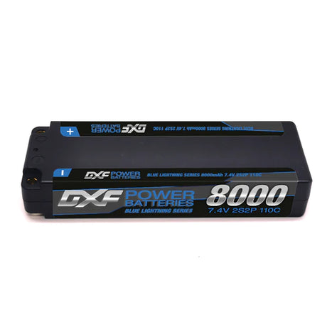 DXF 2S 7,4V 8000mAh 110C/220C Hardcase-Akku Graphen 5mm Akku mit Deans-Stecker