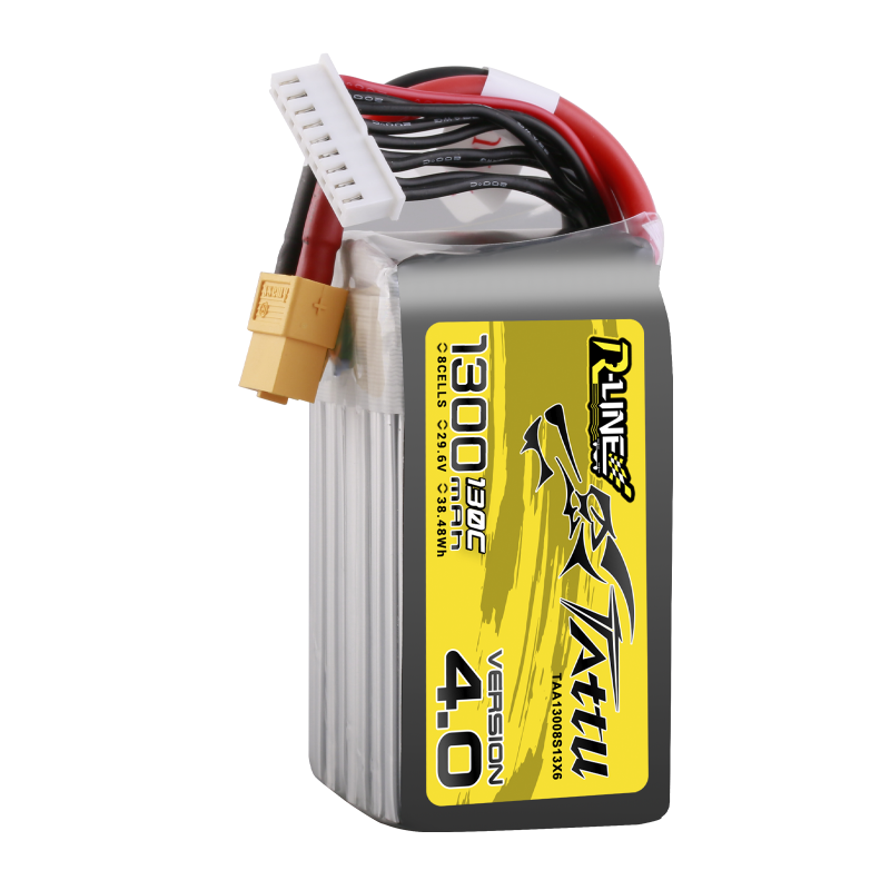 Tattu R-Line Version 4.0 8S 1300mAh 29,6V 130C 8S1P XT60 Lipo Akku