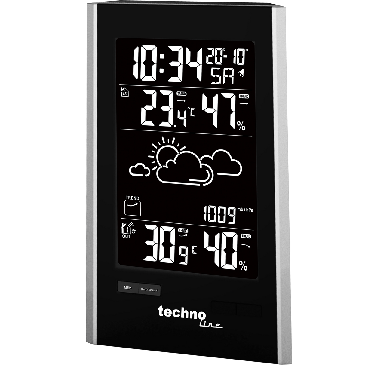 Technoline WS 9060 moderne Wetterstation mit Farbwechselfunktion