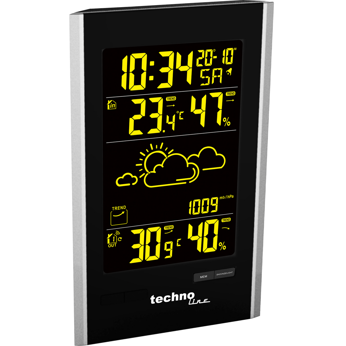 Technoline WS 9060 moderne Wetterstation mit Farbwechselfunktion