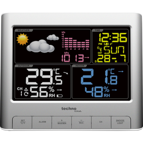 Technoline WS 6449 - Moderne Wetterstation mit farbigem Display