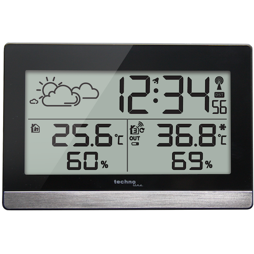 Technoline WS 9255 - moderne Wetterstation, schwarz