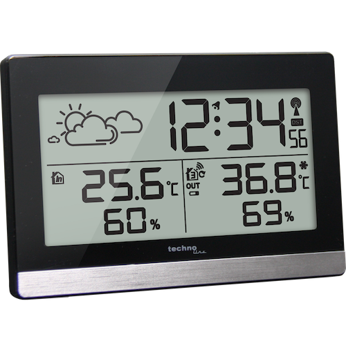 Technoline WS 9255 - moderne Wetterstation, schwarz