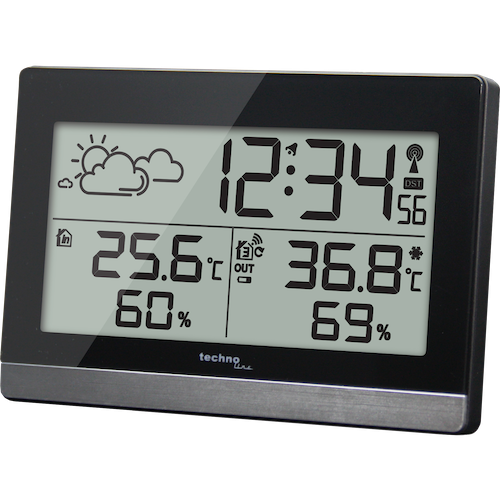 Technoline WS 9255 - moderne Wetterstation, schwarz