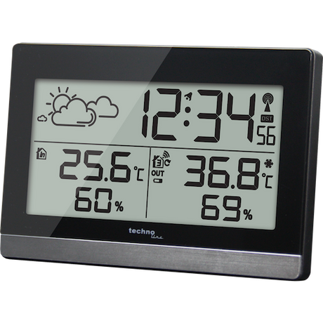 Technoline WS 9255 - moderne Wetterstation, schwarz