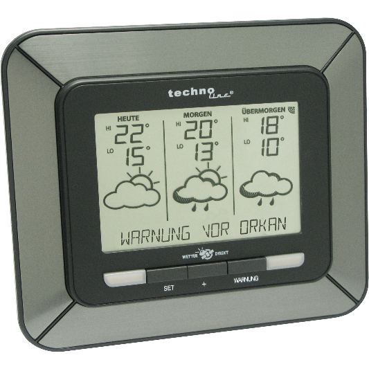 Technoline Satellitengestützte Wetterstation - WD 4930 mit Unwetterwarnung