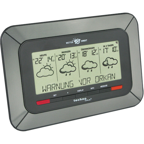 Technoline Satellitengestützte Wetterstation - WD 4920 mit Unwetterwarnung