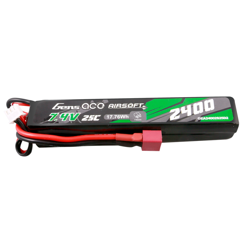 Gens Ace 2S 2400mAh 2S2P 7,4V 25C Airsoft Deans