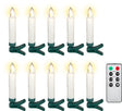 Goobay 10 kabellose LED-Weihnachtsbaumkerzen - mit Klemmen und IR-Fern