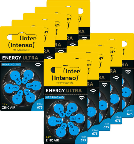 Intenso Hörgeräte-Batterie „Energy Ultra“ – A675 / PR44, 1,45 Volt (6er Pack)