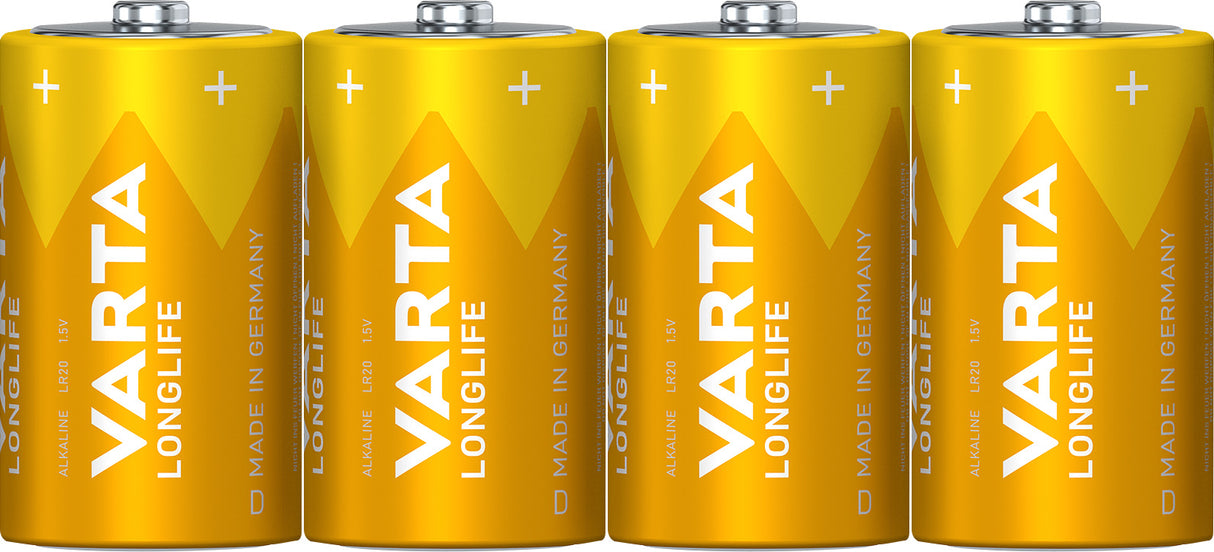 Varta Batterie Alkaline Mono D LR20 1,5V Longlife 4er-Pack