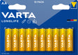 Varta Batterie Alkaline, Mignon, AA, LR06, 1.5V Longlife, Retail Blist