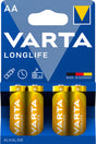 Varta Batterie Alkaline, Mignon, AA, LR06, 1.5V Longlife, Retail Blist