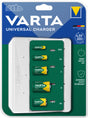 Varta Akku NiMH, Universal Ladegerät ohne Akkus, für AA/AAA/C/D/9V, Re