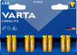 Varta Batterie Alkaline, Micro, AAA, LR03, 1.5V Longlife, Retail Blist