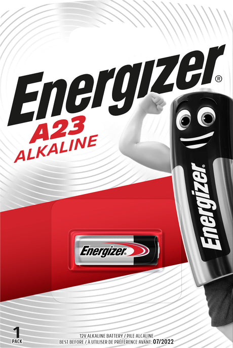 Energizer Batterie Alkaline, A23, MN21, V23GA, 12V Electronics, Retail Blister (1-Pack)