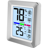 Technoline WS 9460 - moderne Raumklimastation mit Temperatur- und Luftfeuchteanzeige in chrom/weiß