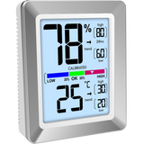 Technoline WS 9460 - moderne Raumklimastation mit Temperatur- und Luftfeuchteanzeige in chrom/weiß