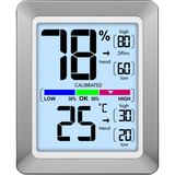 Technoline WS 9460 - moderne Raumklimastation mit Temperatur- und Luftfeuchteanzeige in chrom/weiß