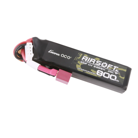 Gens Ace Lipo 3S 800mAh 11,1V 25C 3S1P Airsoft Deans