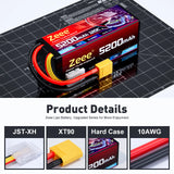 Zeee 4S Lipo-Akku 5200mAh 14,8V 120C Hardcase RC-Akku mit XT90-Stecker (2St.)