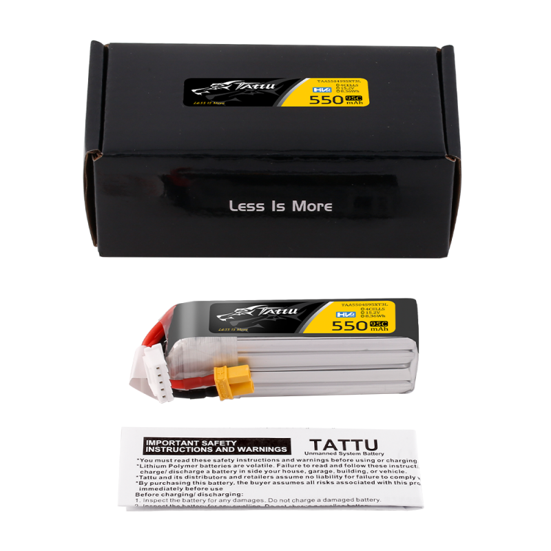 Tattu 4S 550mAh 95C 15,2V HV Lipo-Akku mit XT30-Stecker